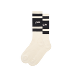 CREAM RETRO SOCKS [BLACK]