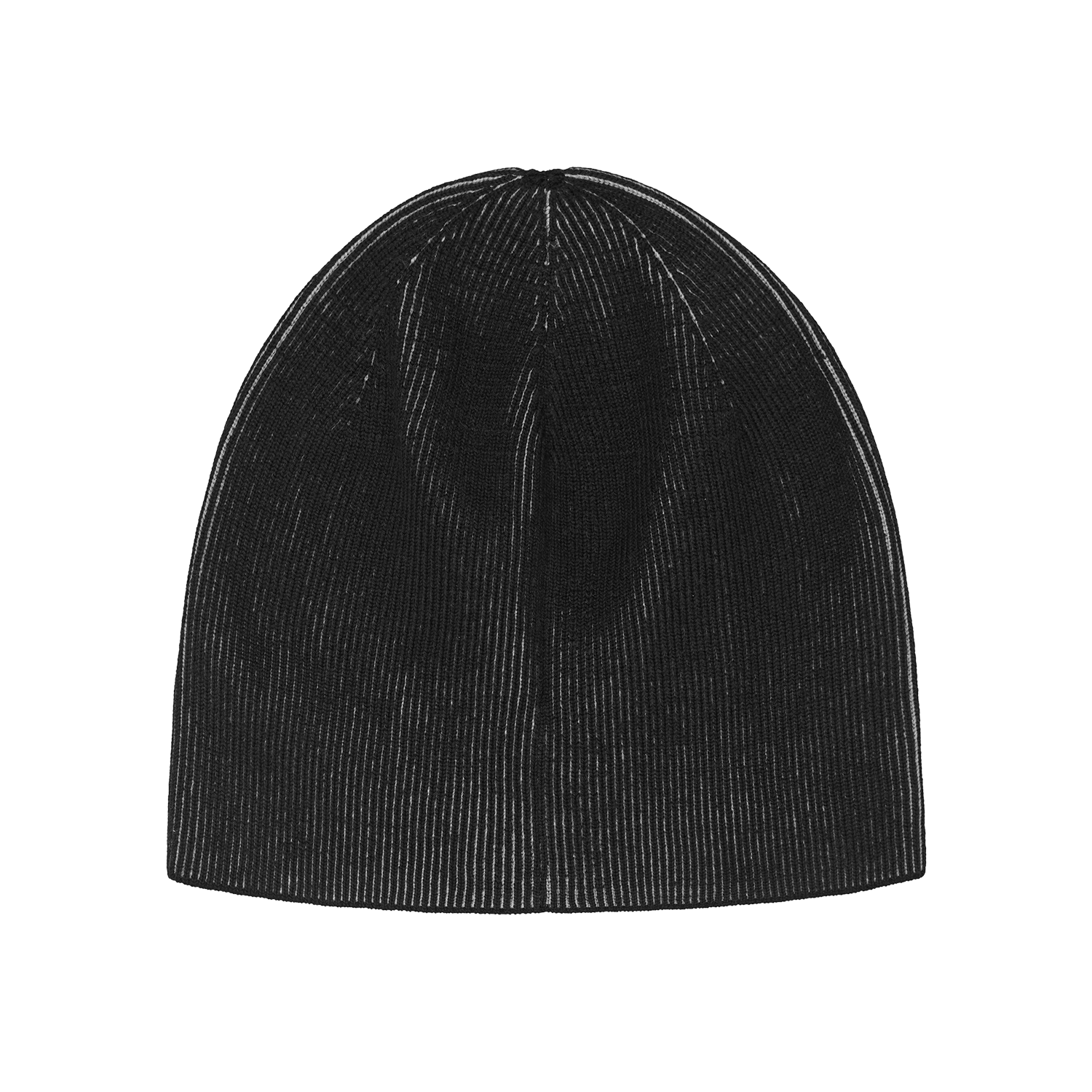 2 TONE RIBBED KNIT BEANIE [BLACK]
