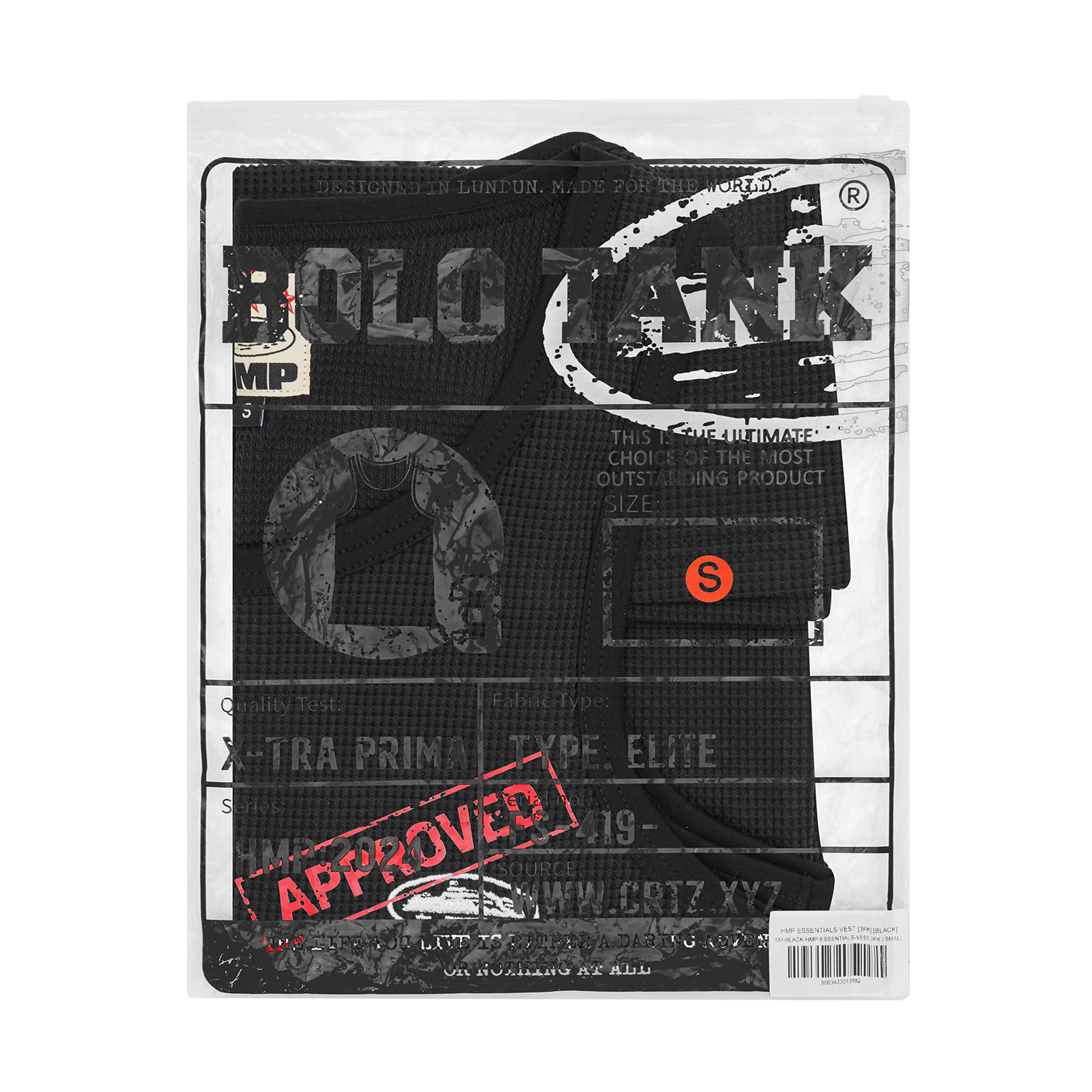 HMP ESSENTIALS TANK TOP [3PK] [BLACK]