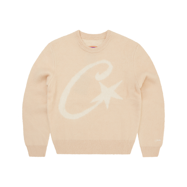 C STAR MOHAIR KNIT SWEATER [CREAM]