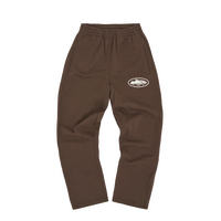 ISLAND PUFF PRINT OPEN HEM PANT [BROWN]