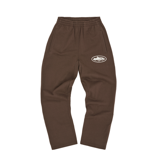 ISLAND PUFF PRINT OPEN HEM PANT [BROWN]