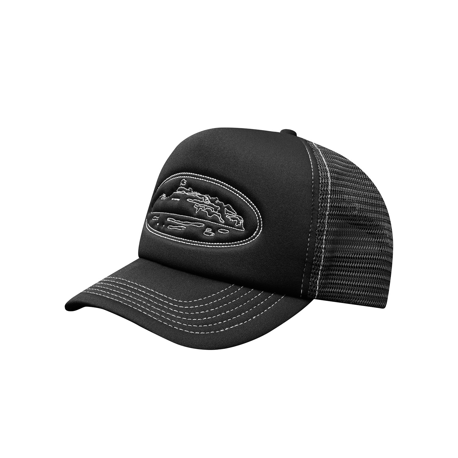 ISLAND OUTLINE TRUCKER HAT [BLACK]