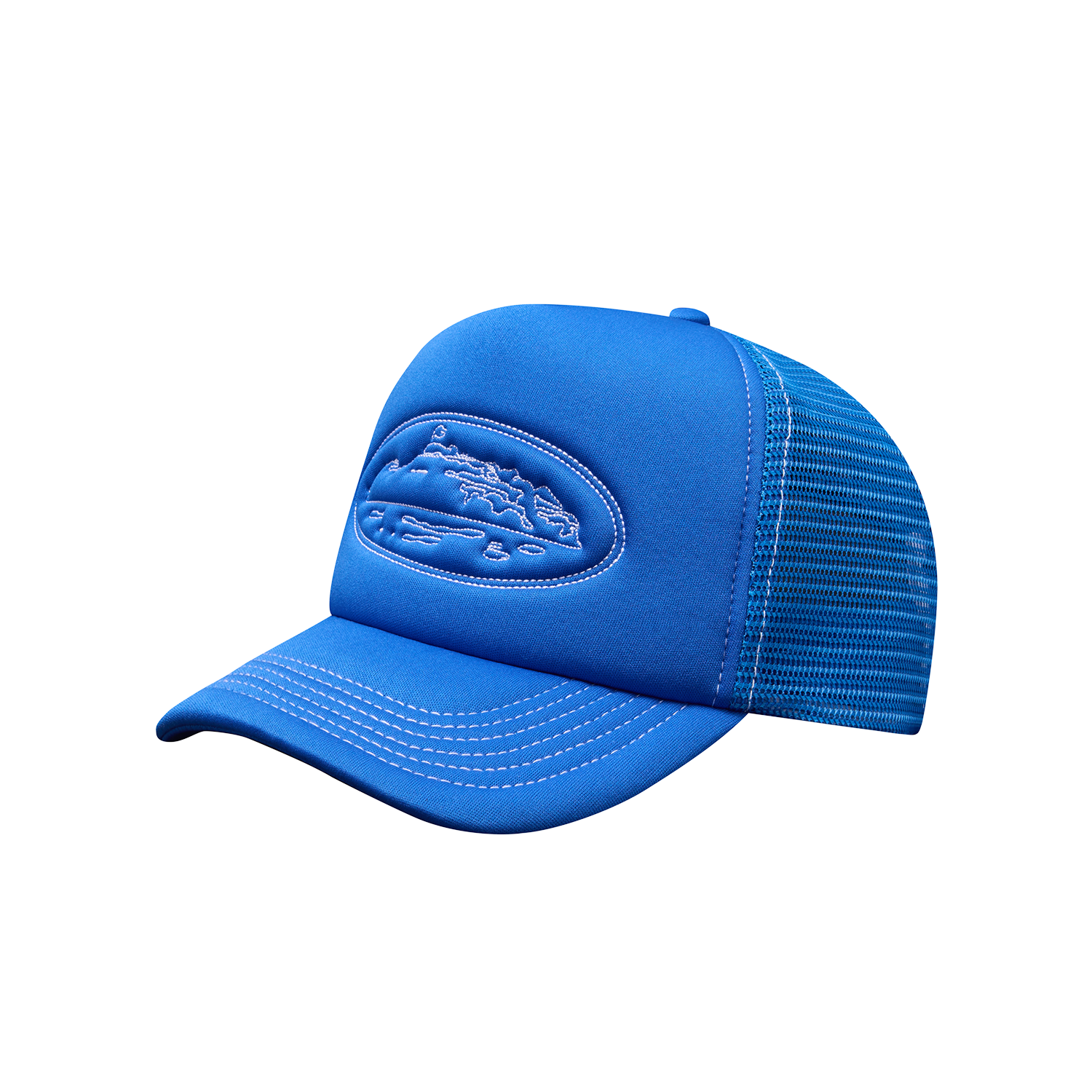 ISLAND OUTLINE TRUCKER HAT [BLUE]