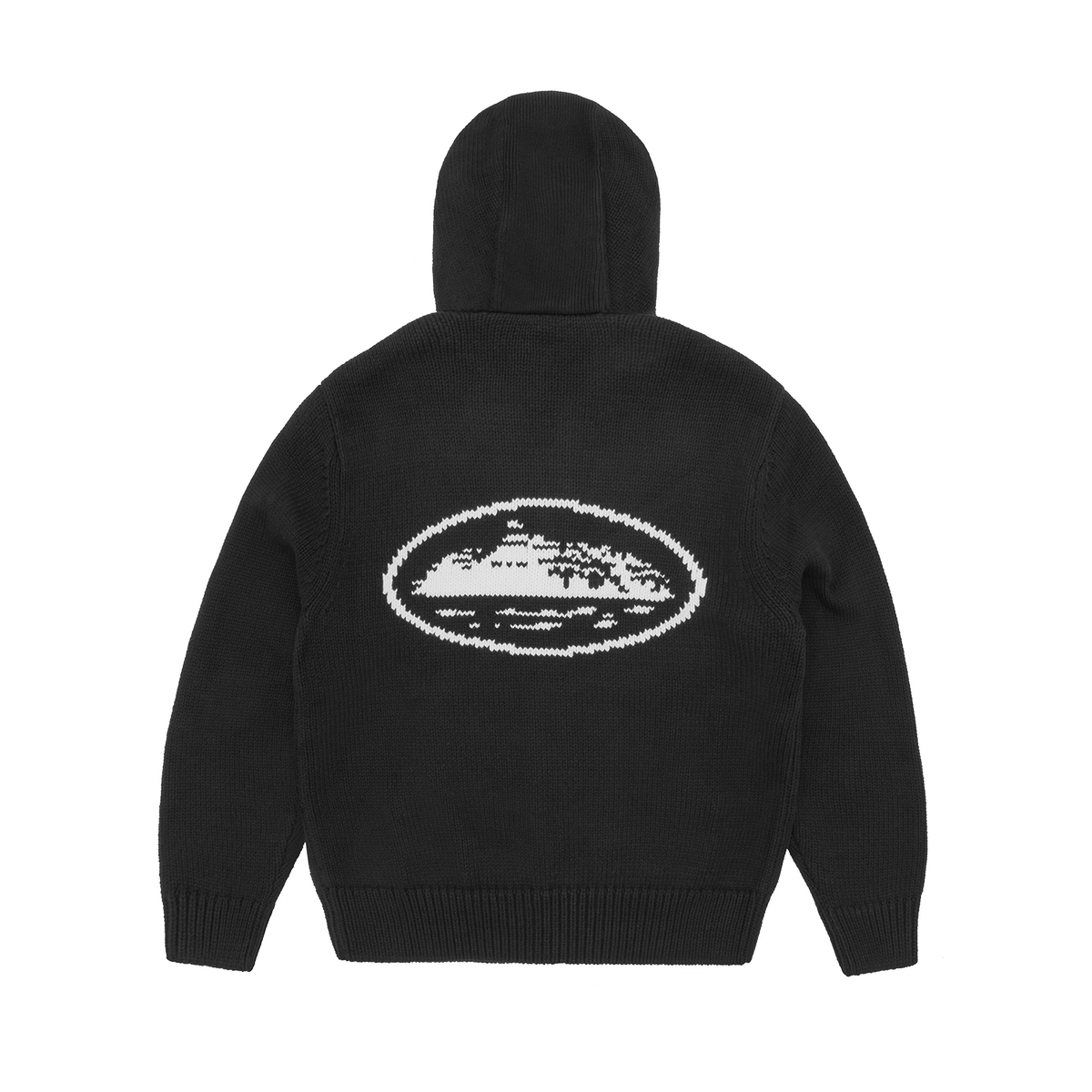 ALCATRAZ HEAVY KNIT ZIP HOODIE [BLACK]