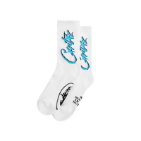 ALLSTARZ SOCKS [WHITE & BABY BLUE]