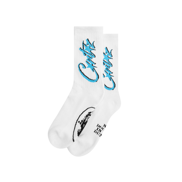 ALLSTARZ SOCKS [WHITE & BABY BLUE]