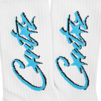 ALLSTARZ SOCKS [WHITE & BABY BLUE]