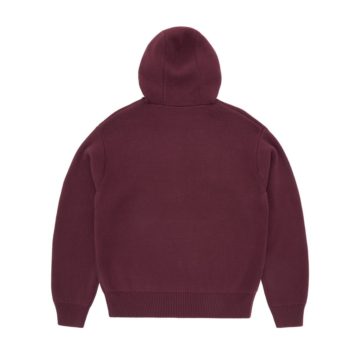 3M COLLEGE KNIT ZIP HOODIE [WINE]