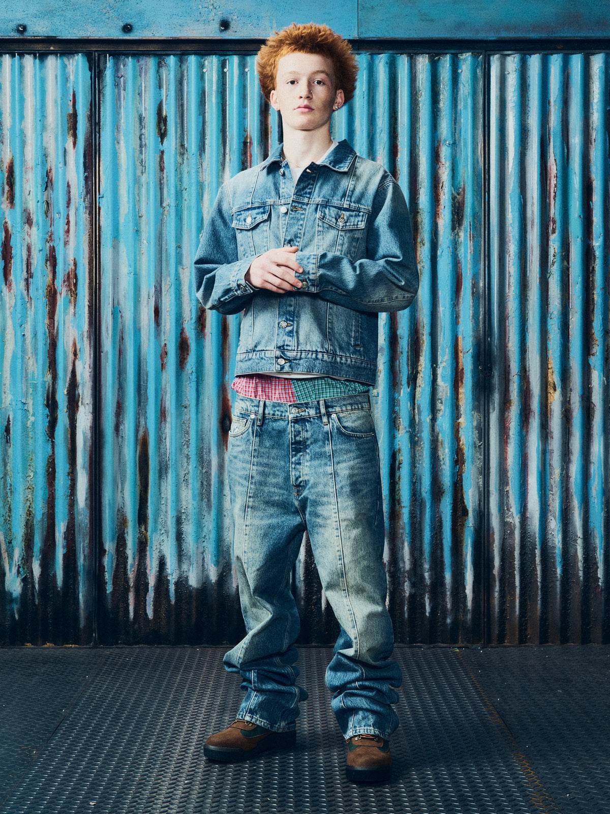 STITCH DOWN DENIM JACKET [FADED INDIGO]