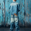 STITCH DOWN DENIM JACKET [FADED INDIGO]