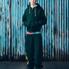 LUNDUN STITCH ZIP HOODIE [FOREST / YELLOW]