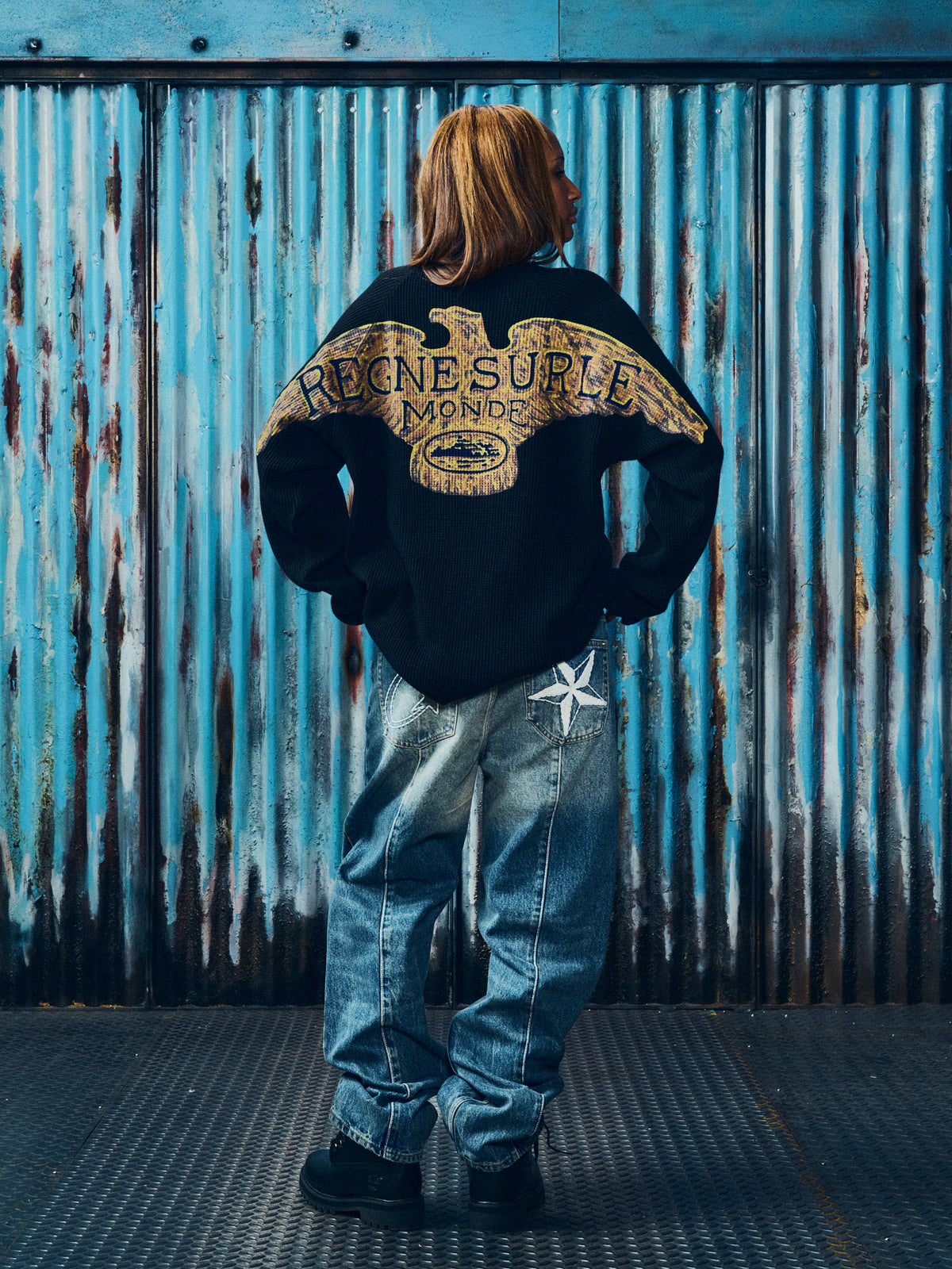 RSLM EAGLE WAFFLE THERMAL [BLACK]