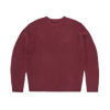 CROCHET APPLIQUE KNIT CREW [BURGUNDY]