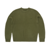 CROCHET APPLIQUE KNIT CREW [KHAKI]