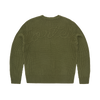 CROCHET APPLIQUE KNIT CREW [KHAKI]