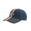 CROSS-STITCH DENIM CAP [WASHED INDIGO]