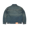 CROSS-STITCH DENIM JACKET [WASHED INDIGO]