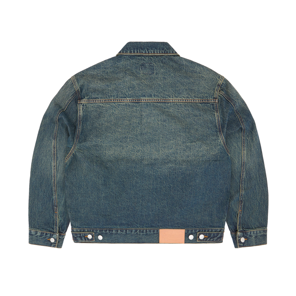 CROSS-STITCH DENIM JACKET [WASHED INDIGO]