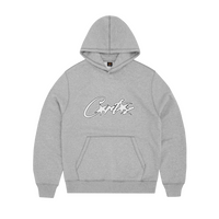 SATIN ALLSTARZ APPLIQUÉ HOODIE [GREY]