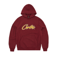 SATIN APPLIQUE ALLSTARZ HOODIE [MAROON]