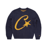 C STAR MOHAIR KNIT SWEATER [NAVY]