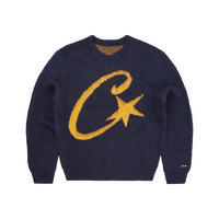 C STAR MOHAIR KNIT SWEATER [NAVY]