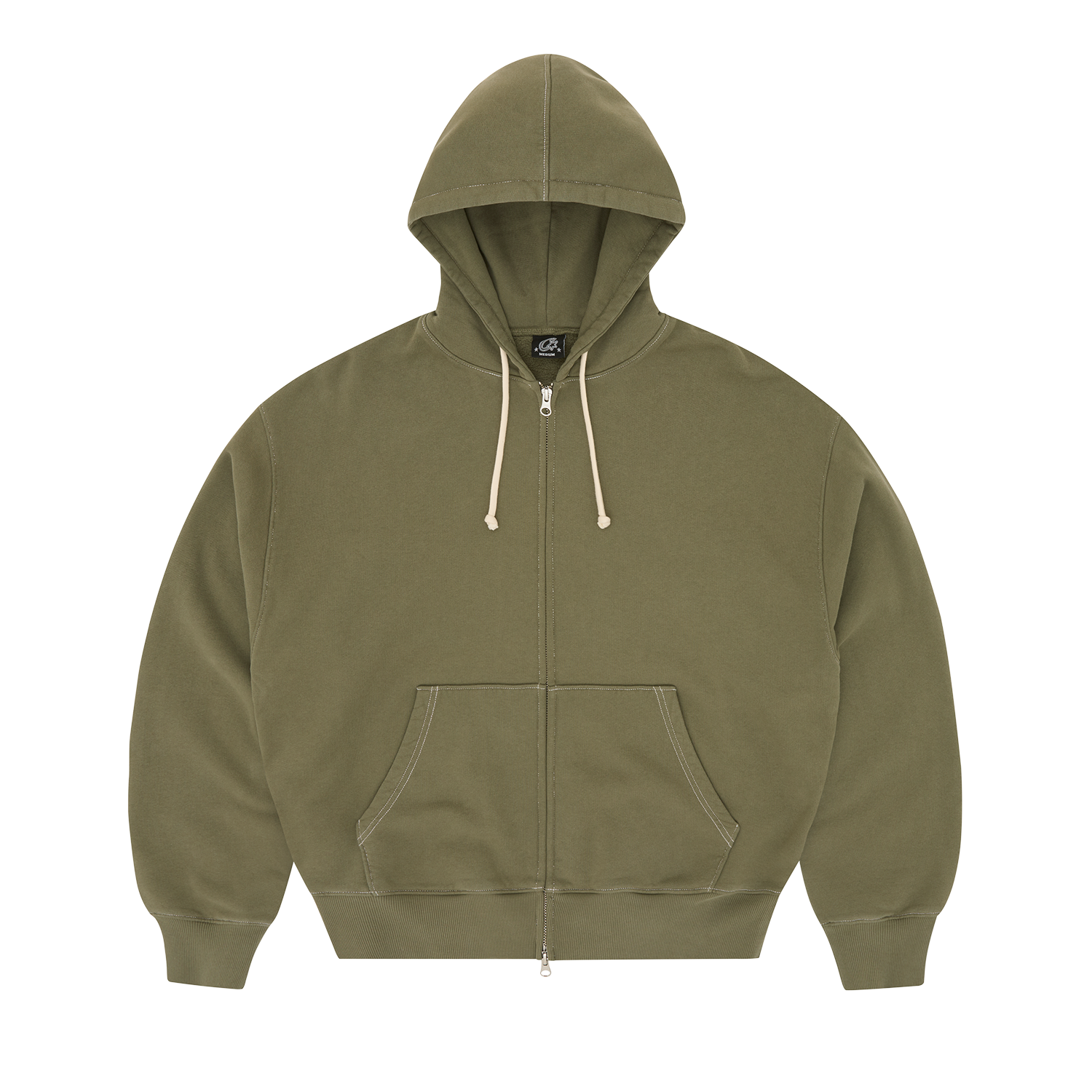 DIPLOMATIC ZIP HOODIE [OLIVE]