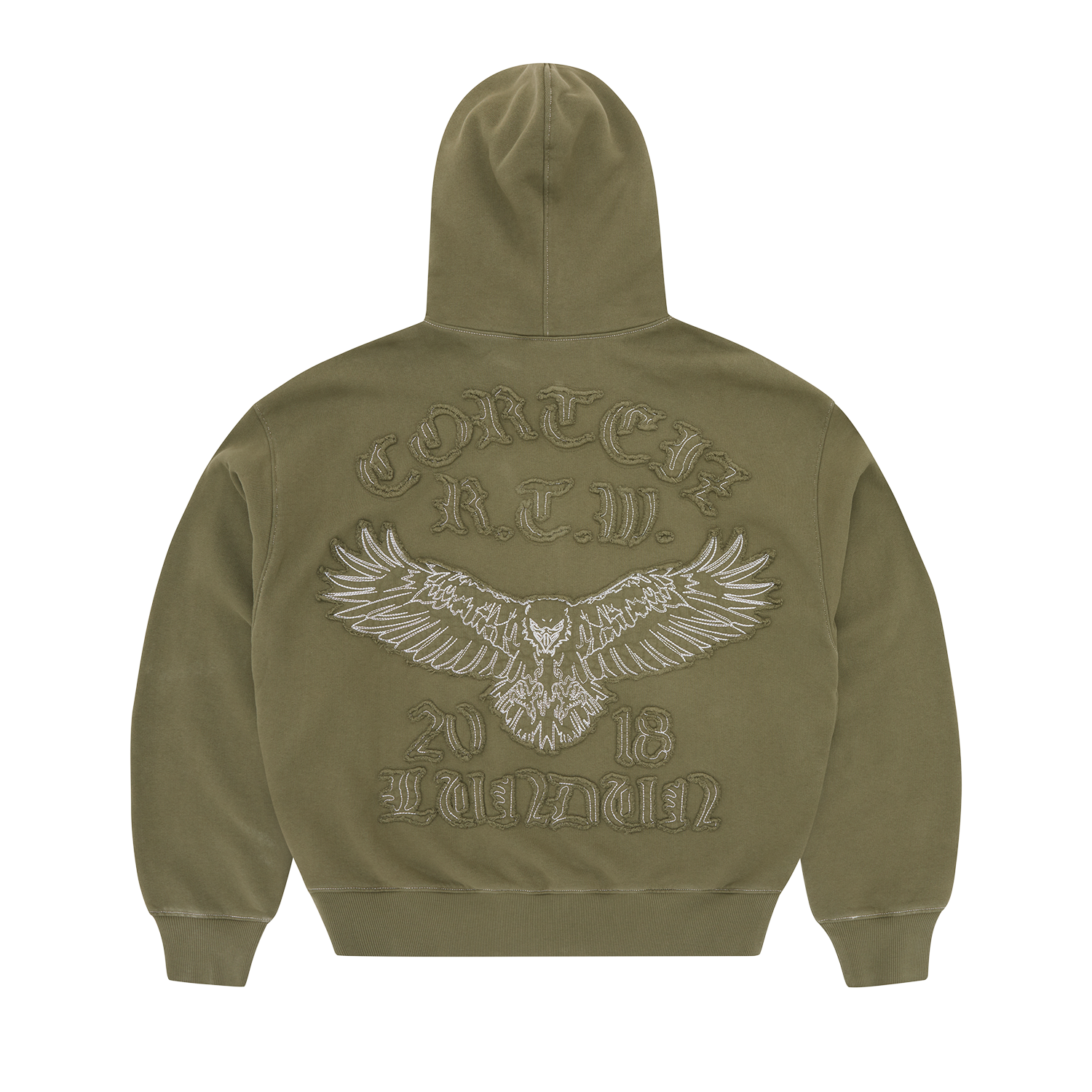 DIPLOMATIC ZIP HOODIE [OLIVE]