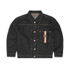 DUAL STRIPE DENIM JACKET [WASHED BLACK]