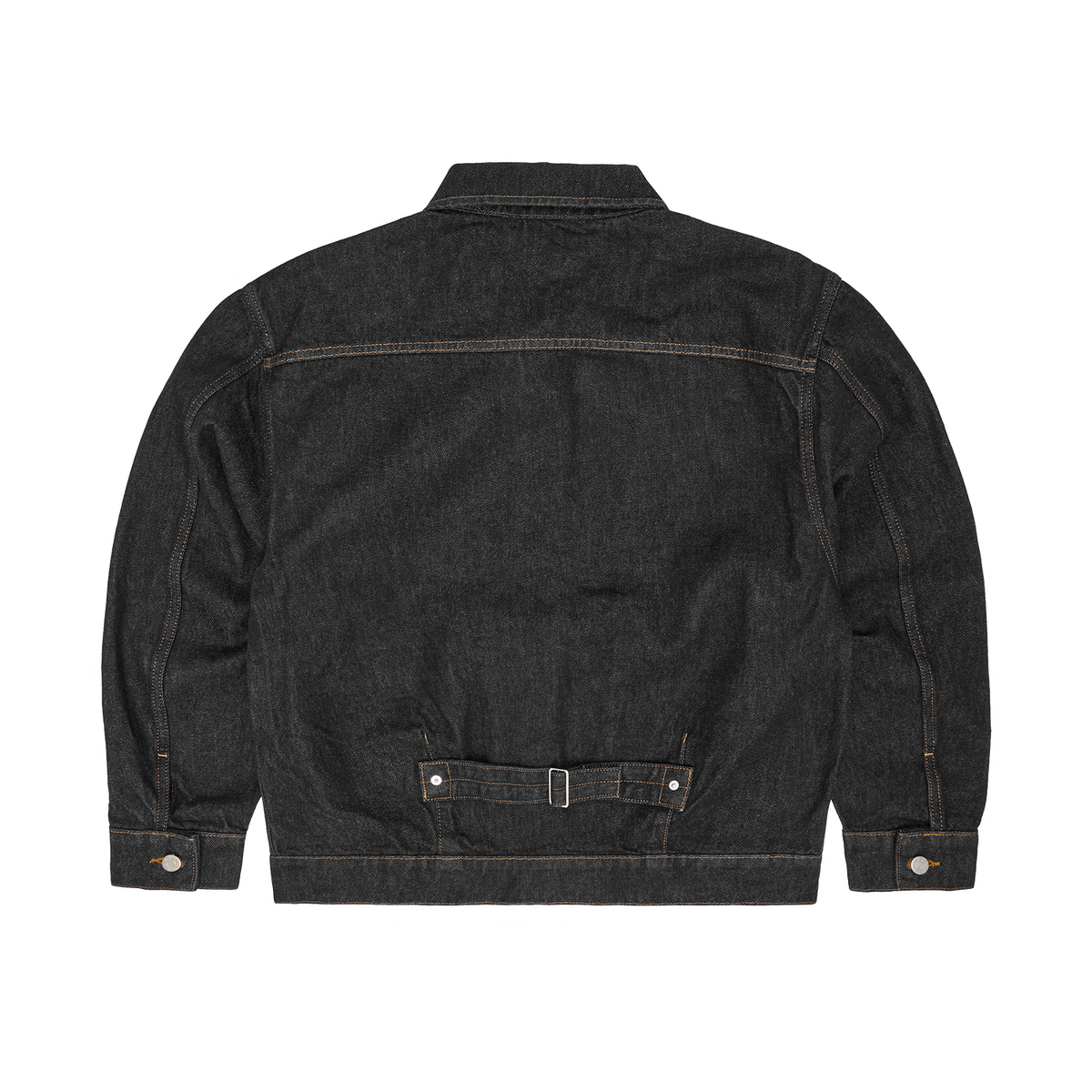 DUAL STRIPE DENIM JACKET [WASHED BLACK]