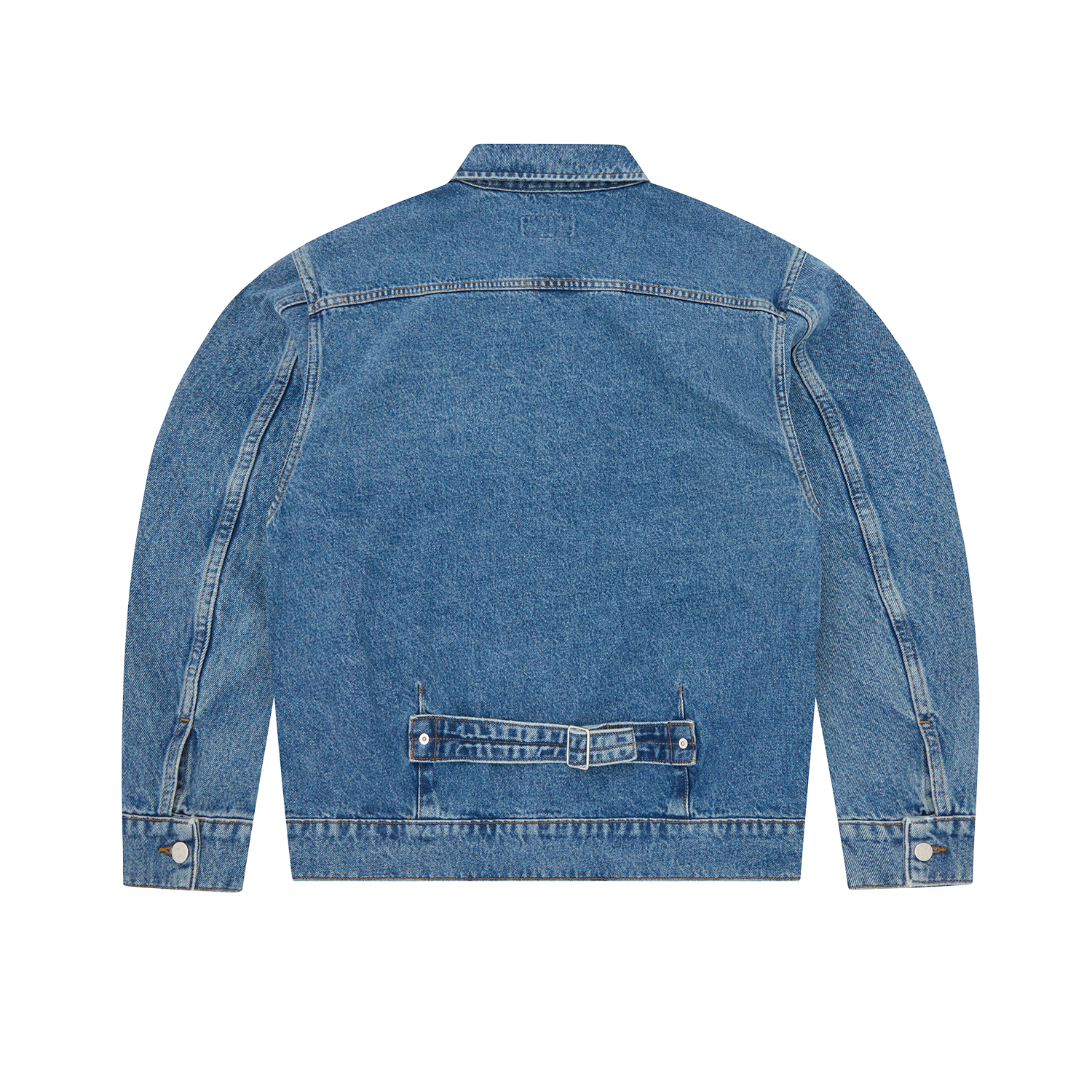 DUAL STRIPE DENIM JACKET [MIDWASH]