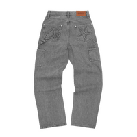 EMBOSSED C-STAR DENIM WORK PANT [GREY]