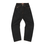 DUAL STRIPE BAGGY JEANS [BLACK WASH]