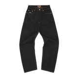 DUAL STRIPE BAGGY JEANS [BLACK WASH]