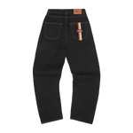 DUAL STRIPE BAGGY JEANS [BLACK WASH]