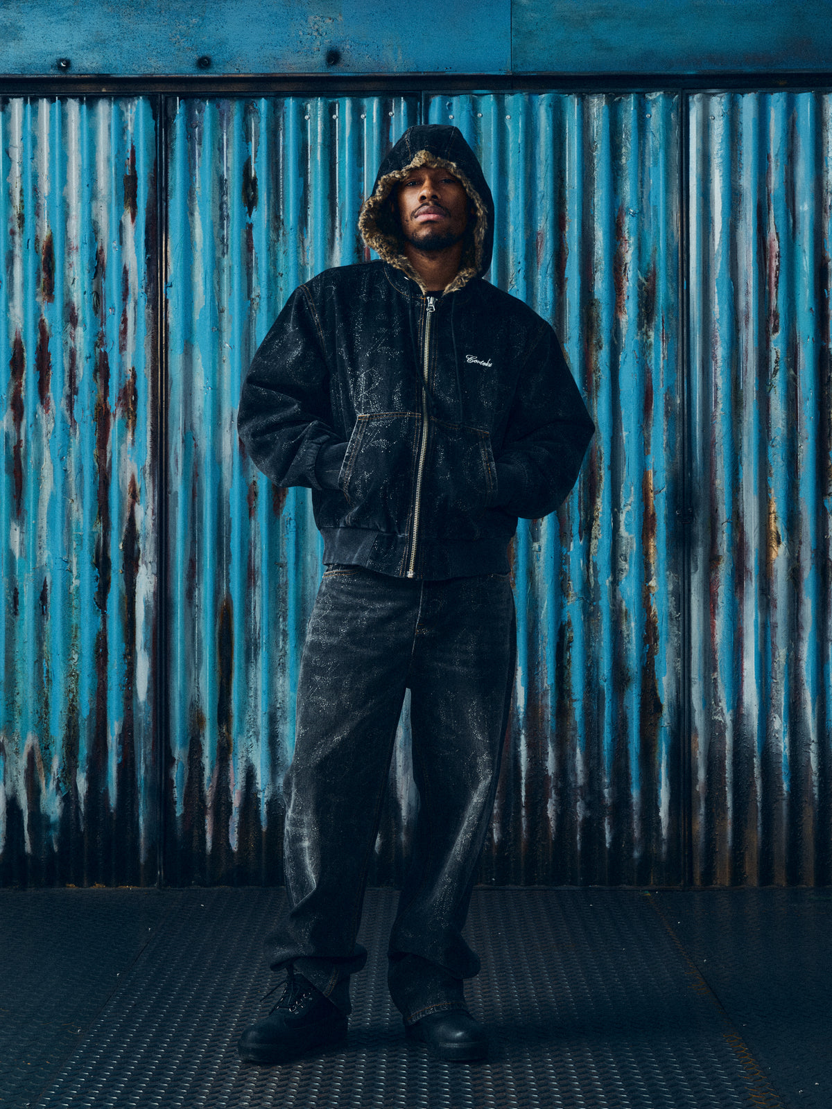 OLD ENGLISH DENIM WORK JACKET [BLACK WASH]