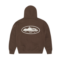 ISLAND PUFF PRINT ZIP HOODIE [BROWN]