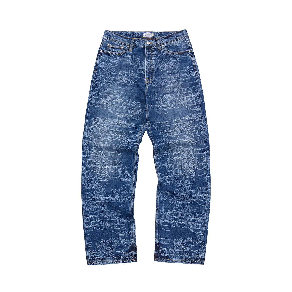 HANDWRITTEN BAGGY JEANS [MIDWASH INDIGO]