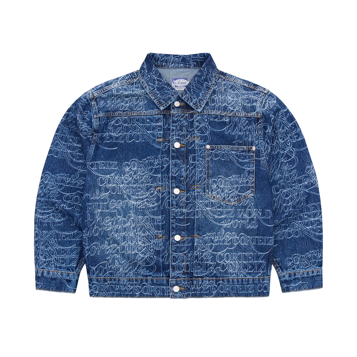 HANDWRITTEN DENIM JACKET [MIDWASH INDIGO]