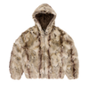 PELT HOODED FUR JACKET [FAWN]