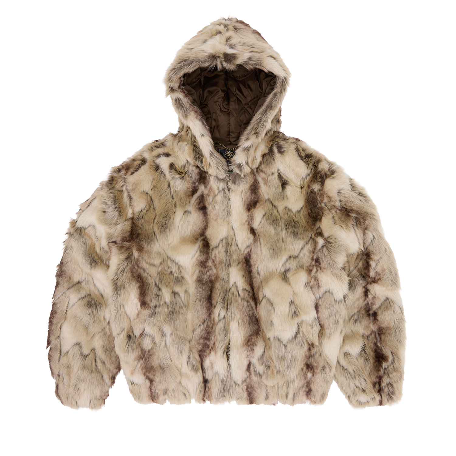 PELT HOODED FUR JACKET [FAWN]