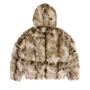 PELT HOODED FUR JACKET [FAWN]