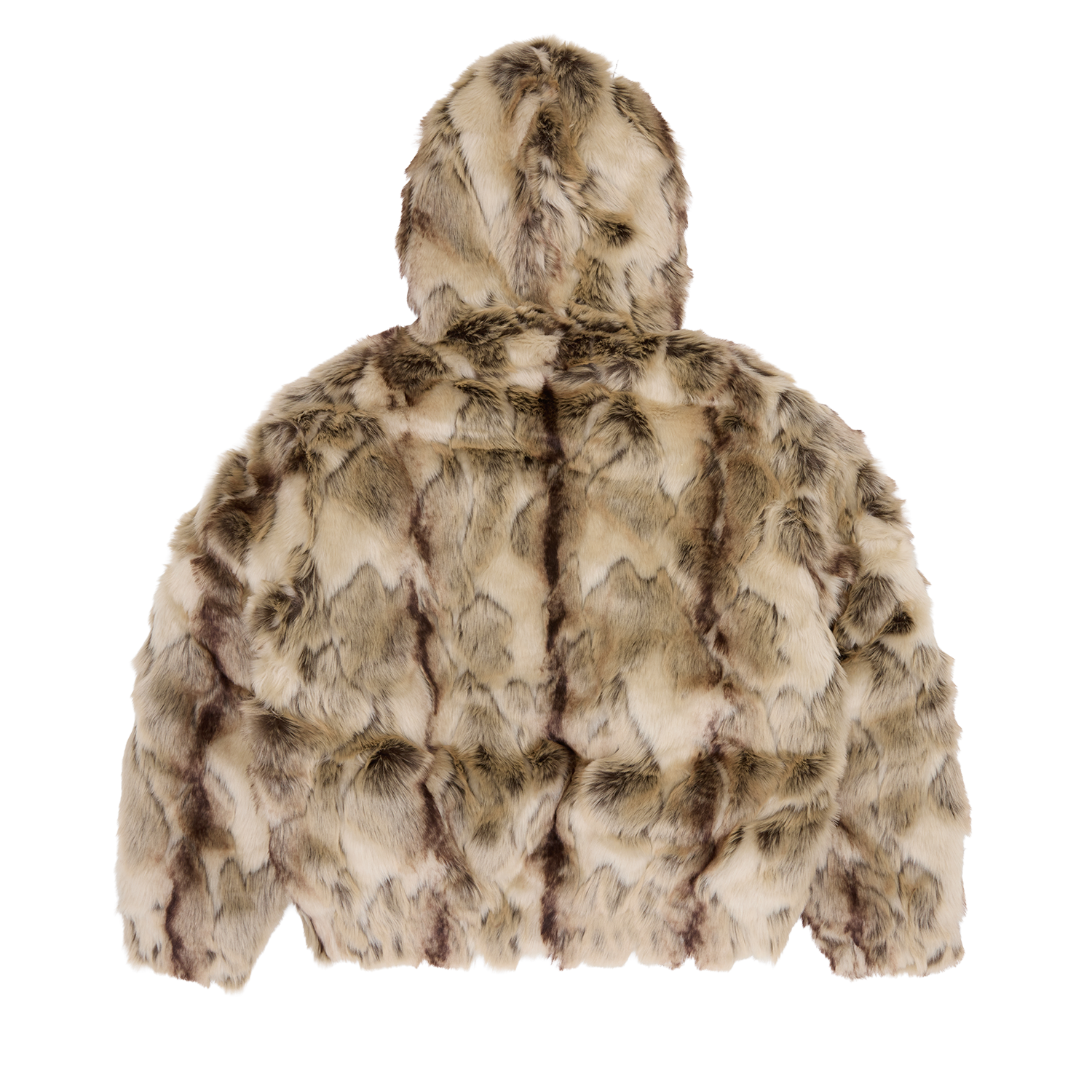 PELT HOODED FUR JACKET [FAWN]