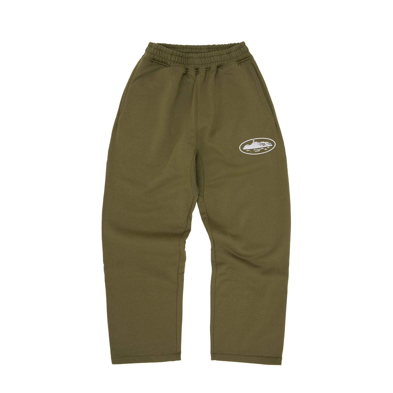ISLAND PUFF PRINT OPEN HEM SWEATPANT [OLIVE]