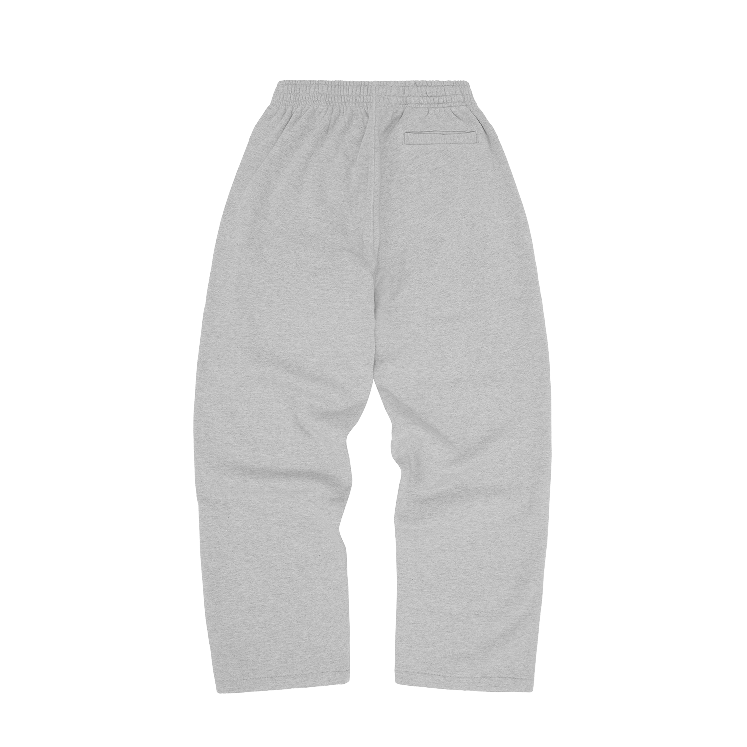 ISLAND PUFF PRINT OPEN HEM SWEATPANT [HEATHER GREY]