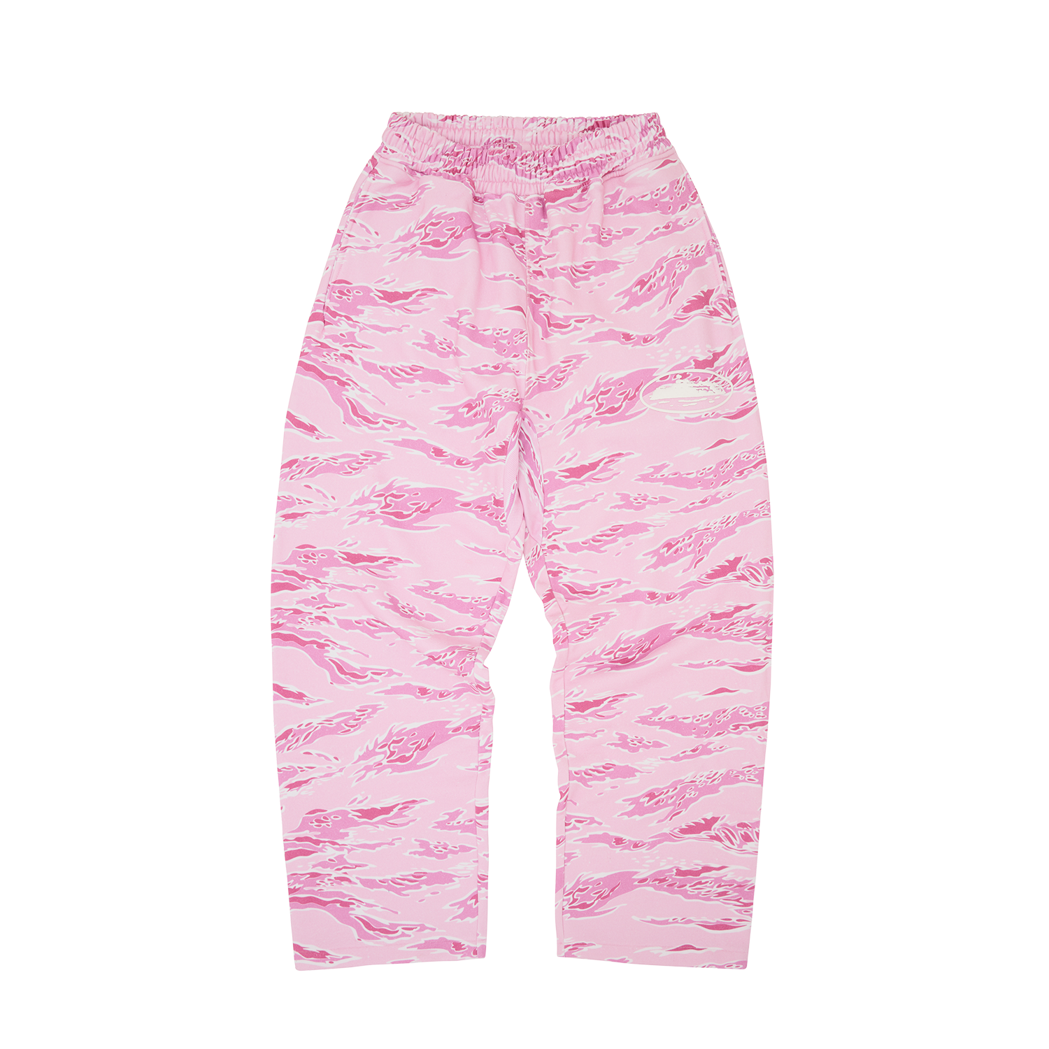 ISLAND PUFF PRINT OPEN HEM SWEATPANT [PINK TIGER CAMO]