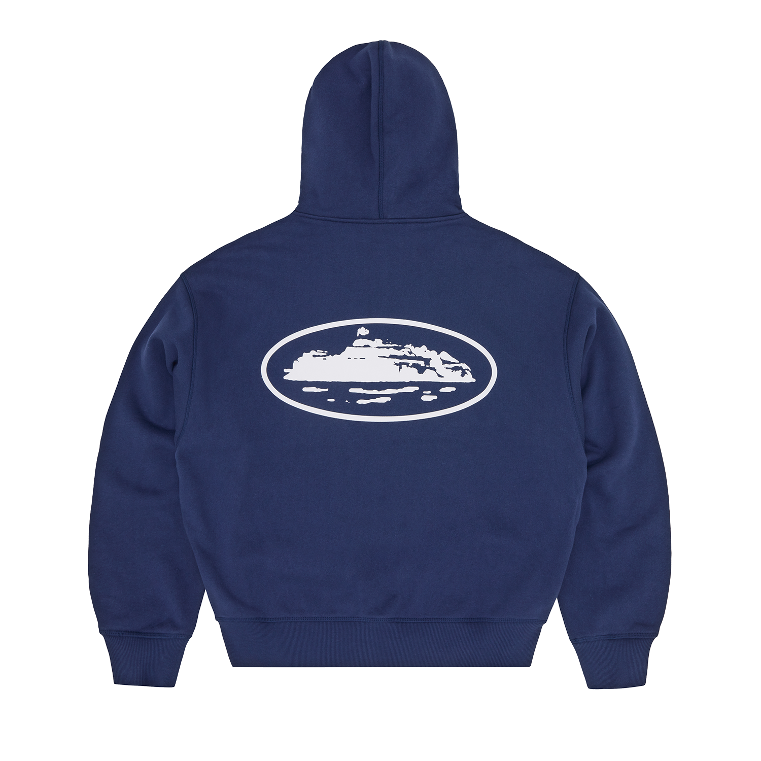 ISLAND PUFF PRINT ZIP HOODIE [NAVY]
