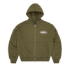 ISLAND PUFF PRINT ZIP HOODIE [OLIVE]