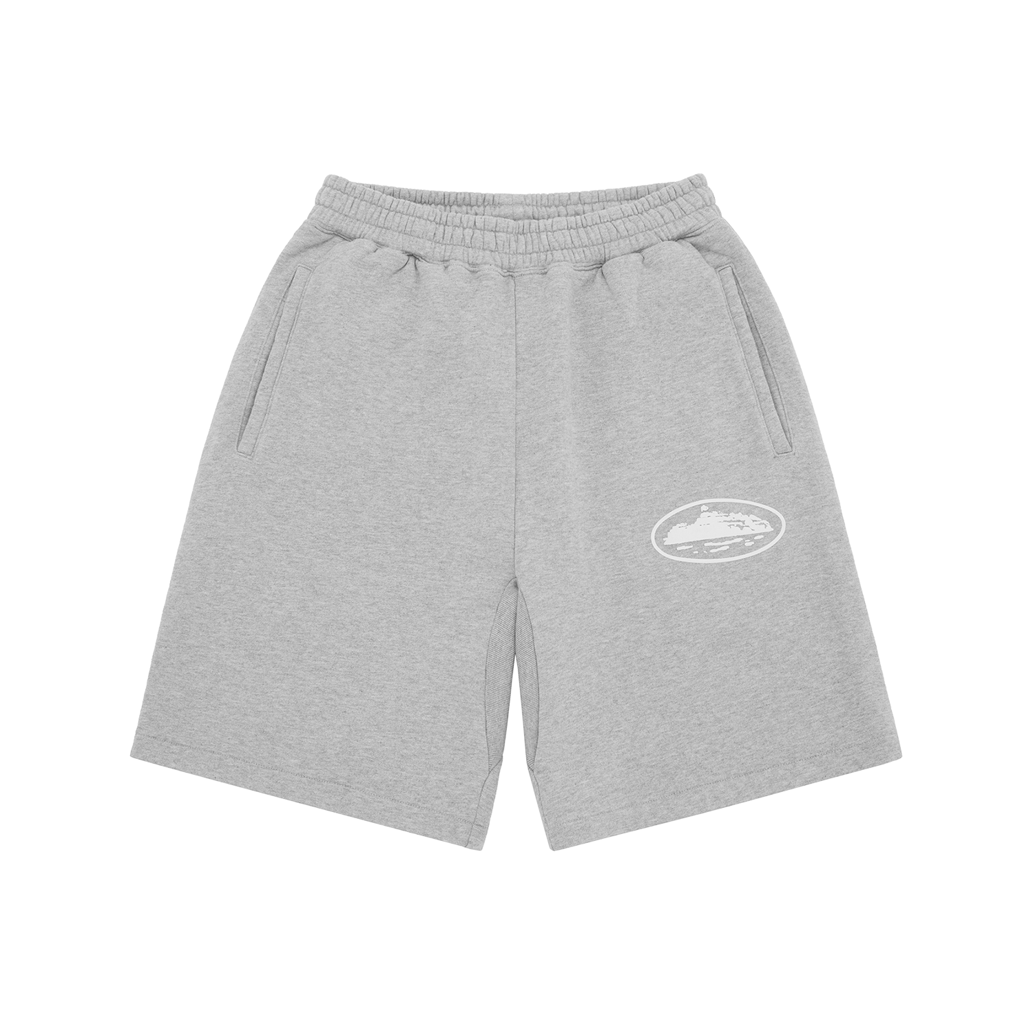 ISLAND PUFF PRINT SWEATSHORT [HEATHER GREY]